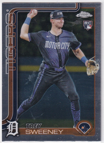 2025 Topps Chrome Baseball #6 Trey Sweeney - Detroit Tigers