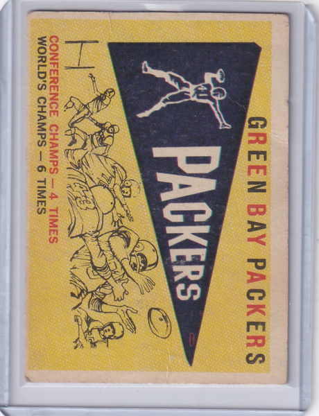 1959 Topps Football # 98 Packers Pennant - Green Bay Packers