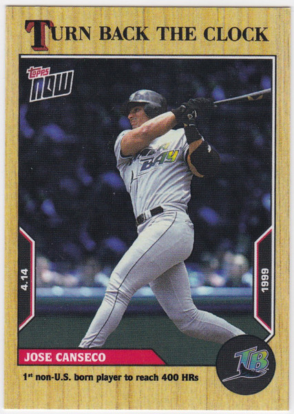 2022 TURN BACK THE CLOCK #15 JOSE CANSECO- TAMPA BAY DEVIL RAYS