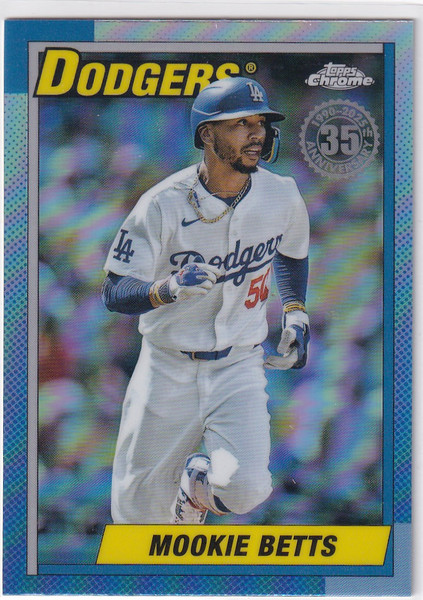 2025 Topps Chrome 1990 #90CB-8 Mookie Betts - Los Angeles Dodgers