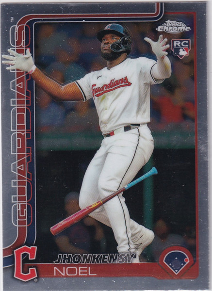 2025 Topps Chrome Baseball #291 Jhonkensy Noel - Cleveland Guardians
