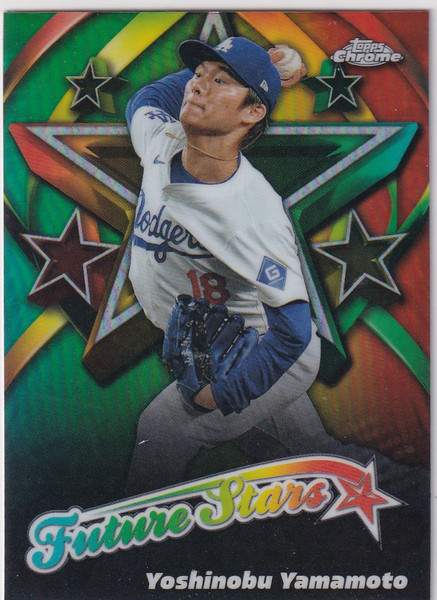 2025 Topps Chrome Future Stars #FS-6 Yoshinobu Yamamoto - Los Angeles Dodgers