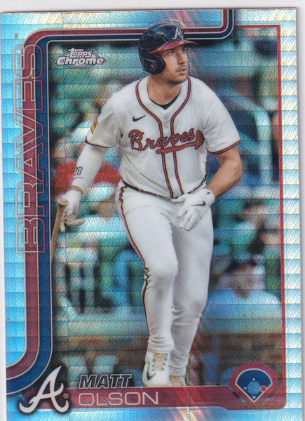 2025 Topps Chrome Baseball Prism #193 Matt Olson - Atlanta Braves