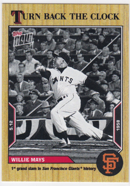 2022 TURN BACK THE CLOCK #43 WILLIE MAYS- SAN FRANCISCO GIANTS