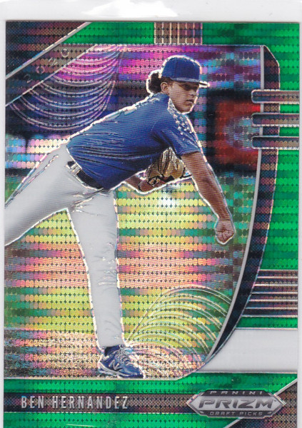 2020 Panini Prizm Draft Picks #PDP41 Ben Hernandez Green Pulsar