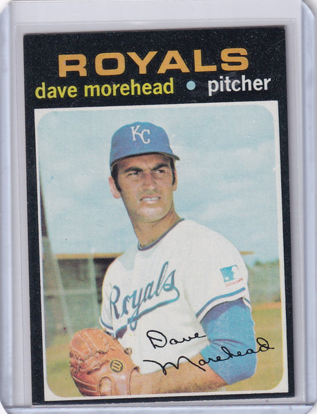 1971 Topps Baseball #221 Dave Morehead - Kansas City Royals