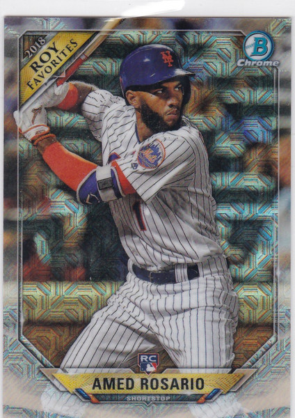 2018 Bowman Chrome MOJO #ROYF-AR Amed Rosario RC New York Mets
