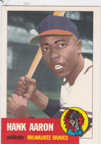 1991 Topps Archives #317 Hank Aaron 1953 design Milwaukee Braves