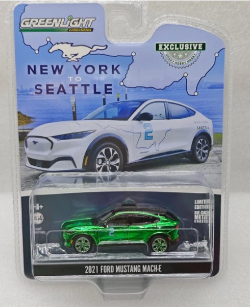 Greenlight 1:64 New York Seattle 2021 Ford Mustang Mach-E Hobby Exclusive CHASE