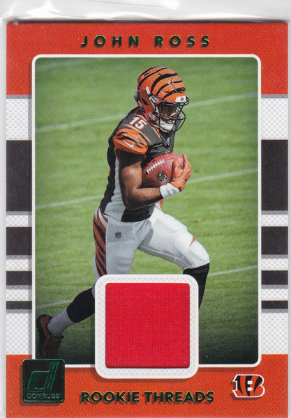 2017 Donruss Rookie Threads #6 John Ross Patch Green foil Bengals