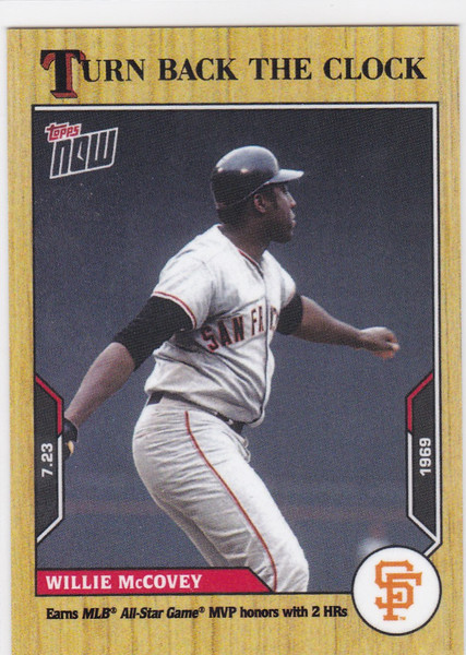 2021 TURN BACK THE CLOCK #114 WILLIE MCCOVEY- SAN FRANCISCO GIANTS