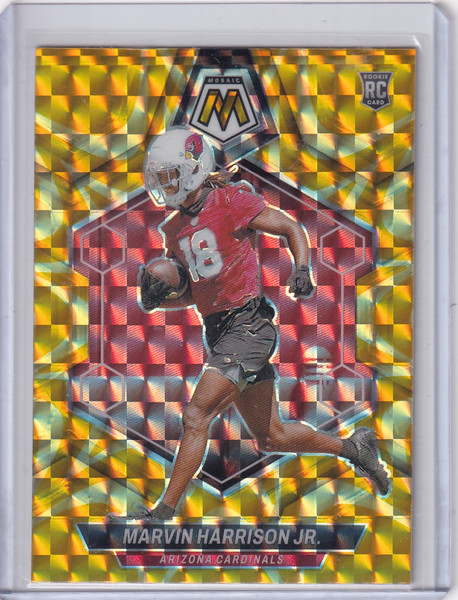 2024 Panini Prizm Yellow Reactive #304 Marvin Harrison Jr - Arizona Cardinals