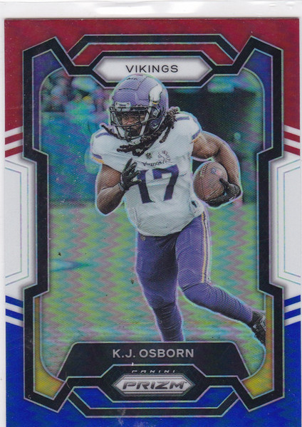2023 Panin Red White Blue Prizm #194 K.J. Osborn Minnesota Vikings