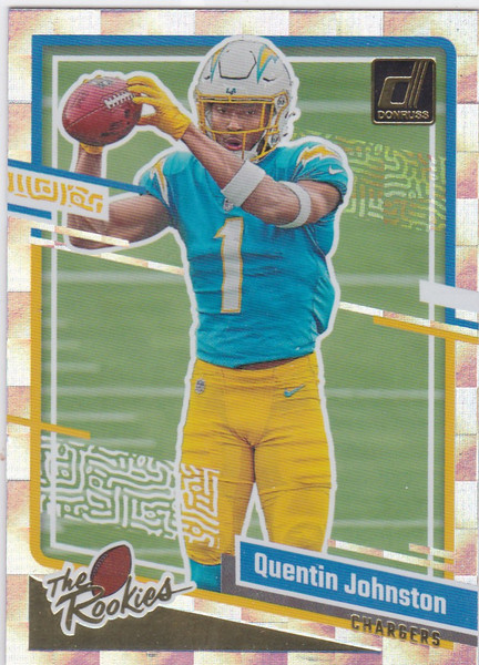 2023 Donruss #8 Quentin Johnston The Rookies Los Angeles Chargers