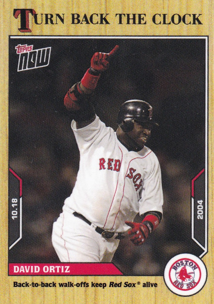 2021 TURN BACK THE CLOCK #201 DAVID ORTIZ- BOSTON RED SOX