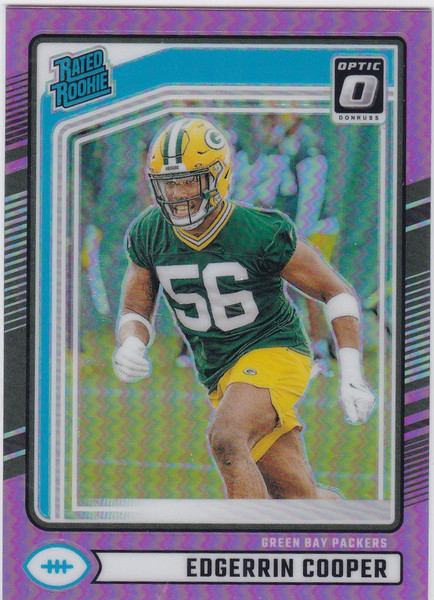 2024 Donruss Optic #325 Edgerrin Cooper Pink Rated Rookie Green Bay Packers