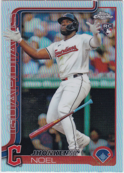2025 Topps Chrome Refractor #291 Jhonkensy Noel RC Cleveland Guardians