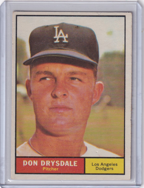1961 Topps #260 Don Drysdale - Los Angeles Dodgers