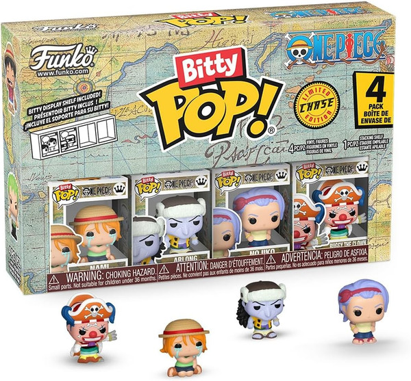Funko Bitty POP! One Piece Nami, Arlong, Nojiko and a random chase pop 4 Pack Funko Bitty POP! One Piece Nami, Arlong, Nojiko and a random chase pop 4 Pack