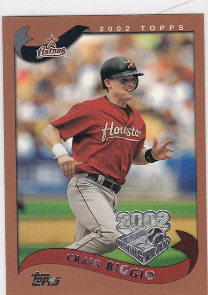 2002 Topps #92 Craig Biggio Opening Day Houston Astros