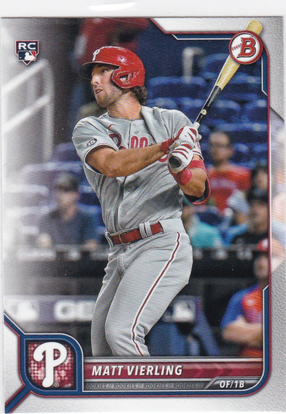 2022 Bowman #89 Matt Vierling RC Philadelphia Phillies