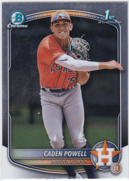 2025 Bowman Chrome #BCP-212 Caden Powell 1st Bowman Houston Astros