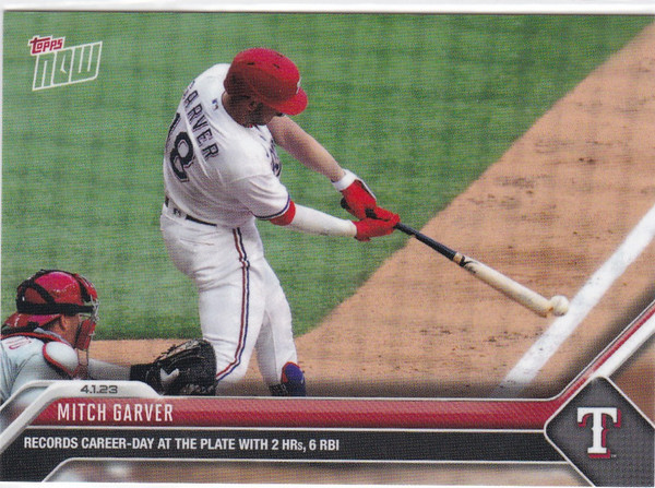 2023 TOPPS NOW #19 MITCH GARVER- TEXAS RANGERS