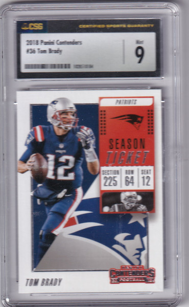 2018 Panini Contenders CSG 9 #36 Tom Brady - New England Patriots