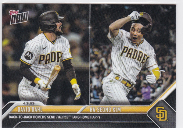 2023 TOPPS NOW #44 DAHL & KIM- SAN DIEGO PADRES