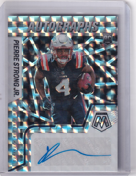 2022 Panini Mosaic Prizm Auto #PS Pierre Strong - New England Patriots