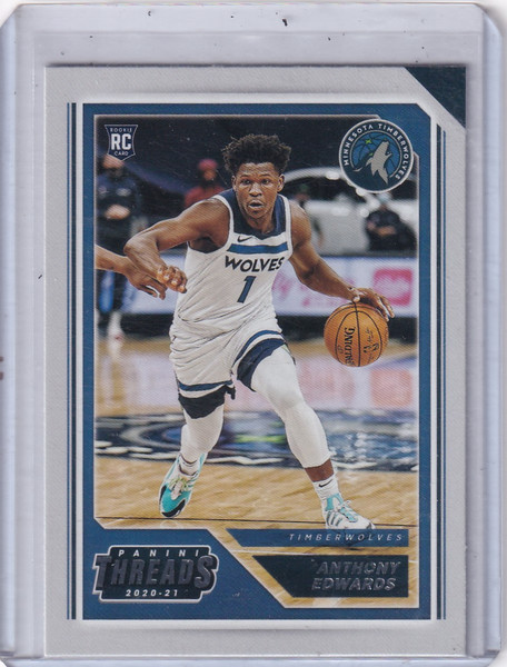 2020-21 Panini Threads #87 Anthony Edwards - Minnesota Timberwolves