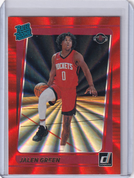 2021-22 Panini Donruss Orange Lazer #209 Jalen Green - Houston Rockets