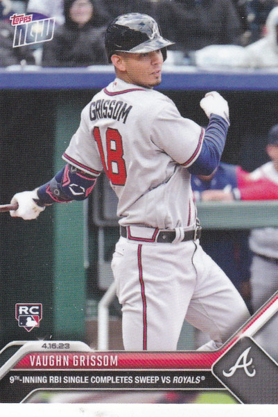 2023 TOPPS NOW #136 VAUGHN GRISSOM- ATLANTA BRAVES