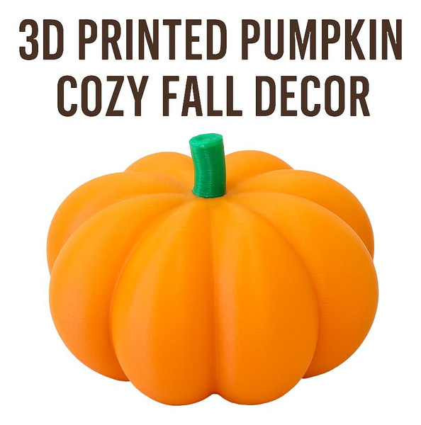 3D Printed Pumpkin – Fall Decor Tabletop Ornament | Cozy Autumn Home Decoration