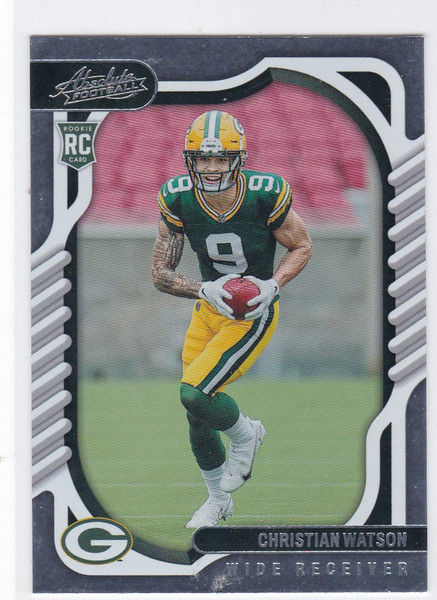 2022 Panini Absolute #119 Christian Watson RC Green Bay Packers