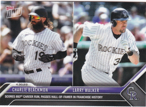 2023 TOPPS NOW #214 CHARLIE BLACKMON & LARRY WALKER- COLORADO ROCKIES