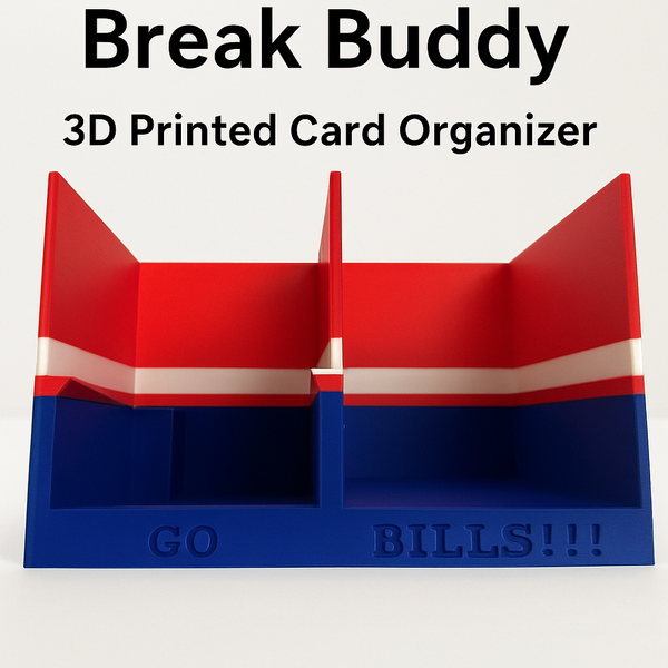 Break Buddy XL Buffalo Bills Card Organizer Holds 250 Sleeves 100 Toploaders