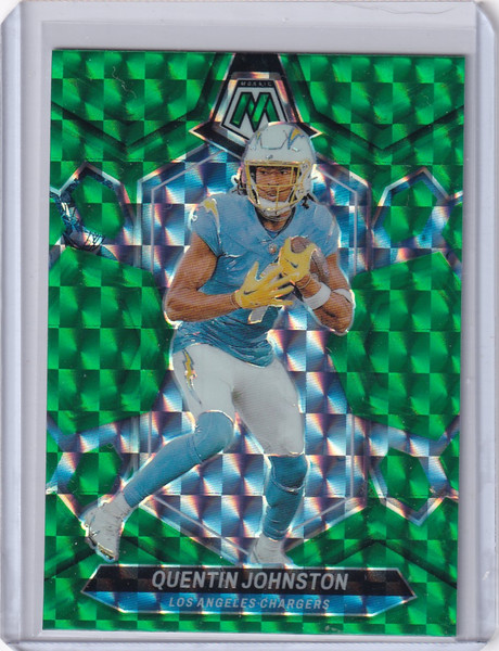 2024 Panini Mosaic Green Reactive #123 Quentin Johnston - Los Angeles Chargers