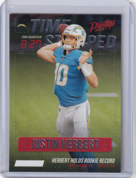 2021 Panini Prestine #TS-JH Justin Herbert - Los Angeles Chargers