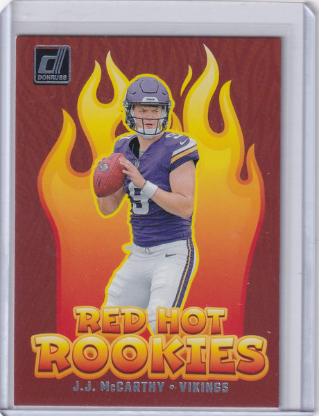 2024 Panini Donruss Red Hot Rookies #RHR-JJM JJ McCarthy - Minnesota Vikings