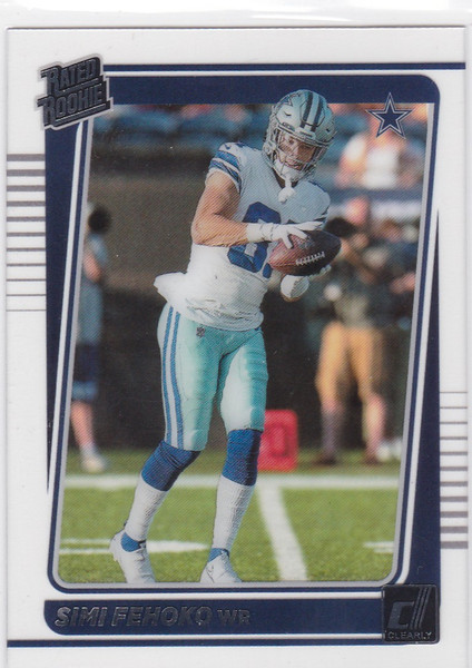 2021 Panini Donruss Clearly #92 Simi Fehoko Rated Rookie Dallas Cowboys