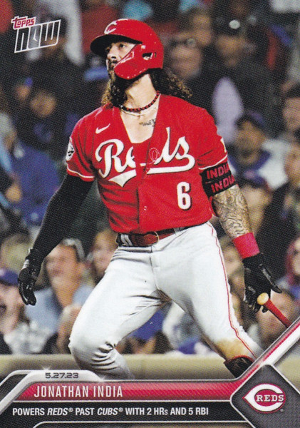 2023 TOPPS NOW #351 JONATHAN INDIA- CINCINNATI REDS
