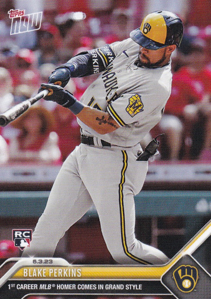 2023 TOPPS NOW #379 BLAKE PERKINS- MILWAUKEE BREWERS