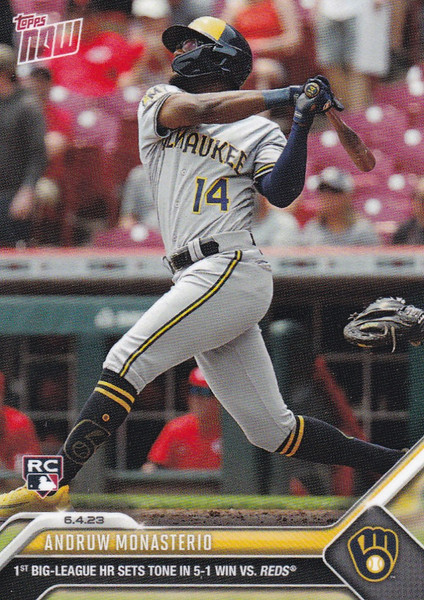 2023 TOPPS NOW #384 ANDRUW MONASTERIO- MILWAUKEE BREWERS