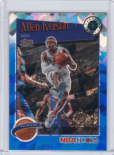 2019 HOOPS PREMIUM STOCK #285 ALLEN IVERSON CRACKED ICE- SIXERS