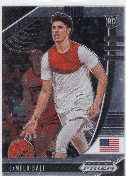 2020 PRIZM DRAFT PICK #43 LAMELO BALL- CHARLOTTE HORNETS