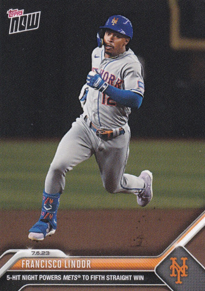 2023 TOPPS NOW #533 FRANCISCO LINDOR- NEW YORK METS