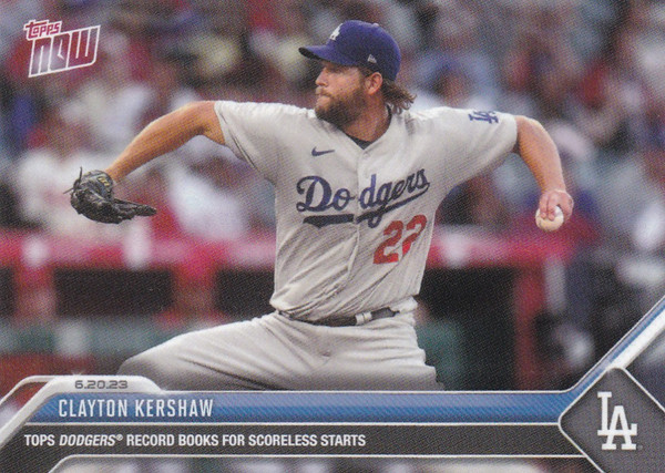 2023 TOPPS NOW #469 CLAYTON KERSHAW- LOS ANGELES DODGERS