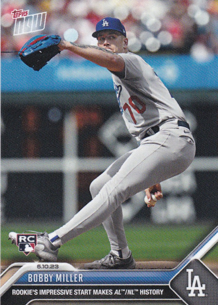 2023 TOPPS NOW #423 BOBBY MILLER- LOS ANGELES DODGERS
