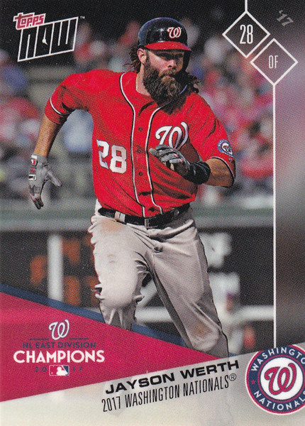 2017 TOPPS NOW JPOST SEASON AYSON WERTH #PS-6 WASHINGTON NATIONALS
